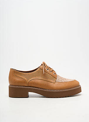 Derbies matière lisse talon de 4 à 6cm marron EMILIE KARSTON femme