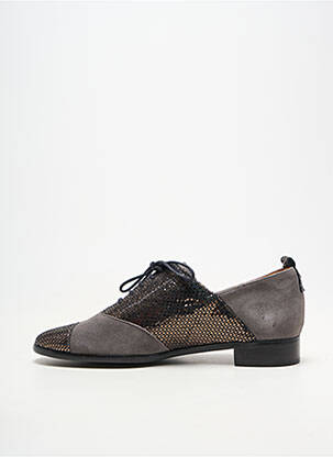 Derbies bout rond talon plat jusqu'à 3cm gris EMILIE KARSTON femme