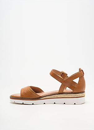 Sandales/nu pieds matière lisse talon plat jusqu'à 3cm marron EMILIE KARSTON femme