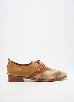 Derbies tissage satiné talon plat jusqu'à 3cm marron EMILIE KARSTON femme