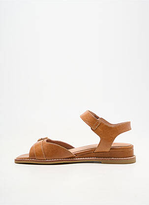 Sandales/nu pieds matière lisse talon plat jusqu'à 3cm marron EMILIE KARSTON femme