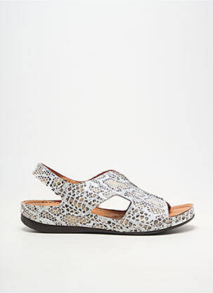 Sandales/nu pieds matière lisse talon plat jusqu'à 3cm blanc OTTILIA femme