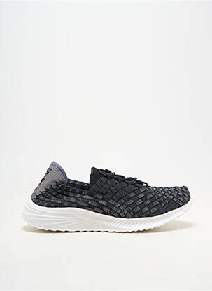 Baskets fermeture elastique talon plat jusqu'à 3cm noir ROCK SPRING femme