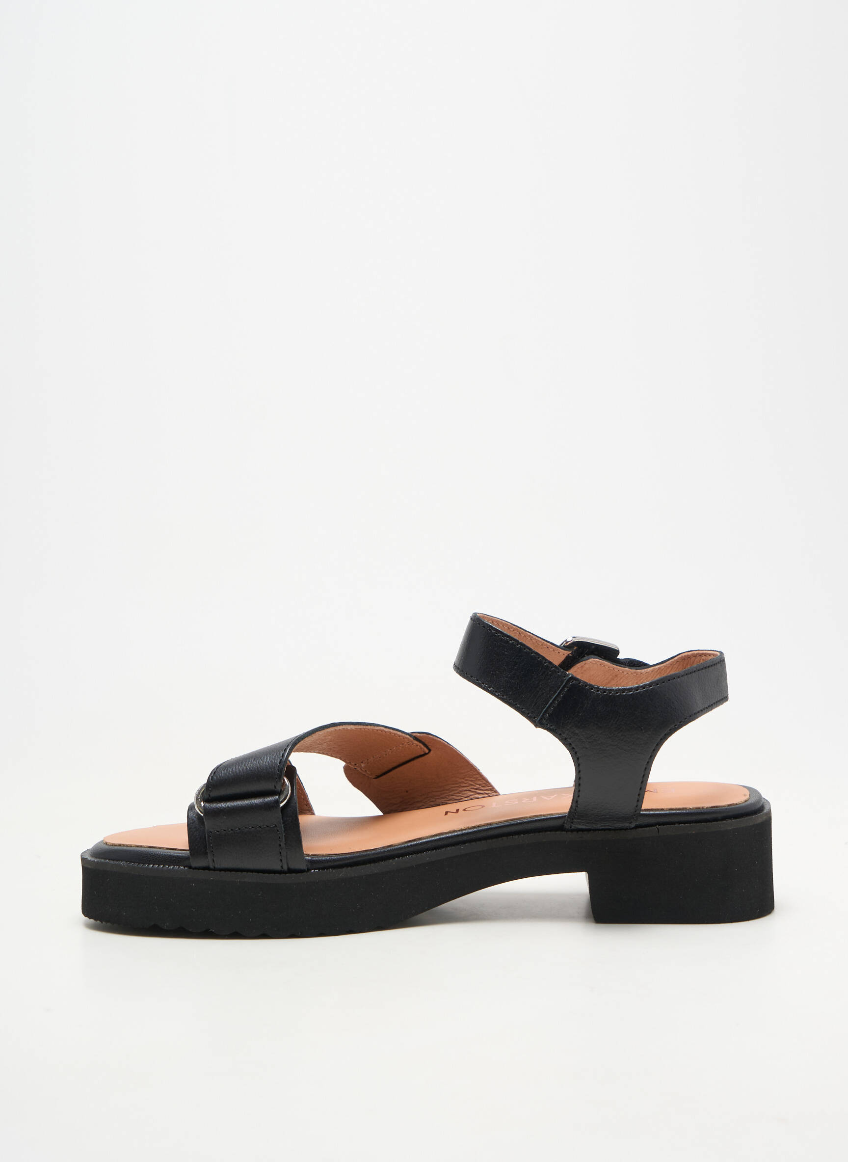 Sandales/nu pieds matière lisse talon de 4 à 6cm noir EMILIE KARSTON femme