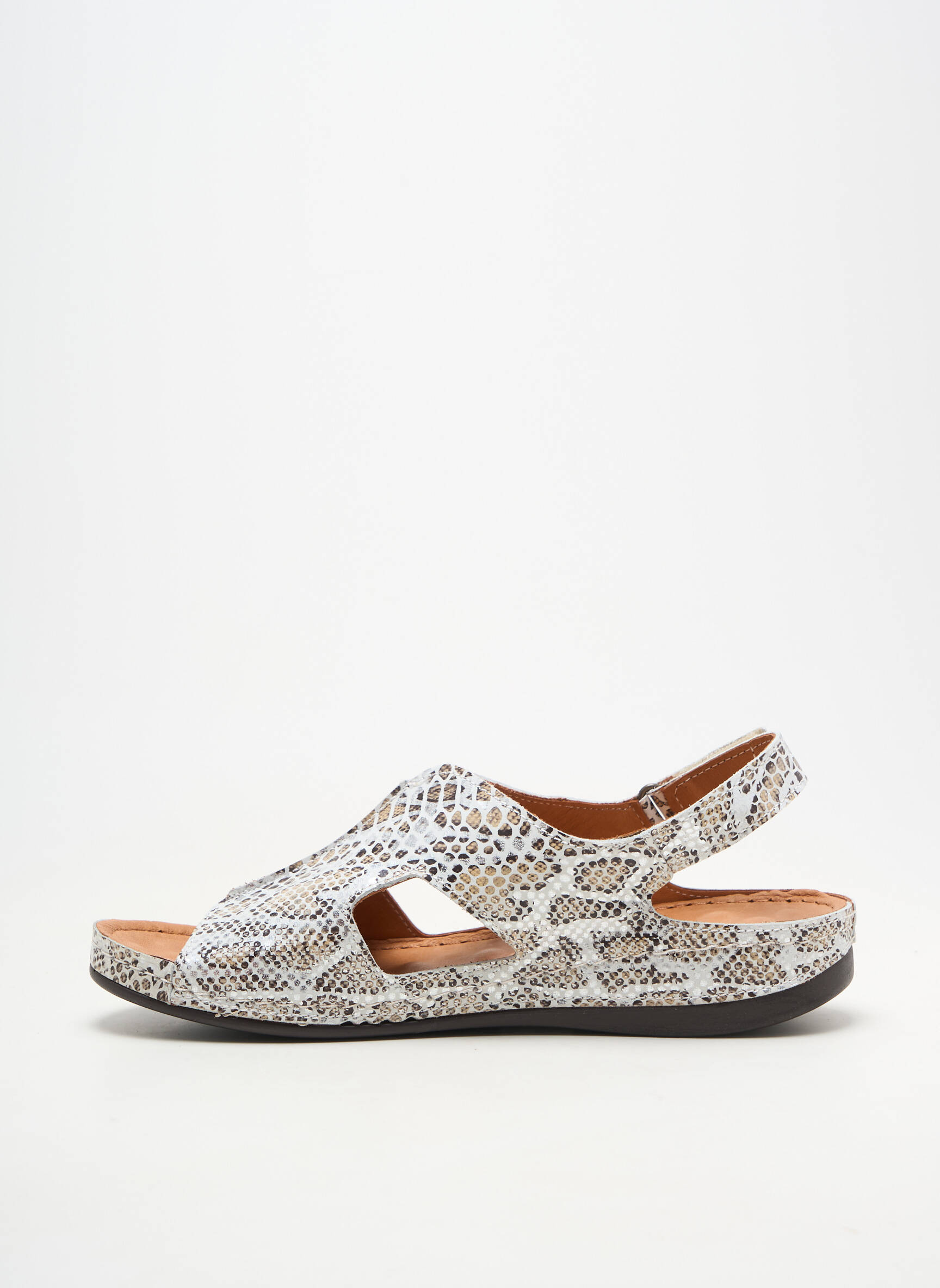 Sandales/nu pieds matière lisse talon plat jusqu'à 3cm blanc OTTILIA femme