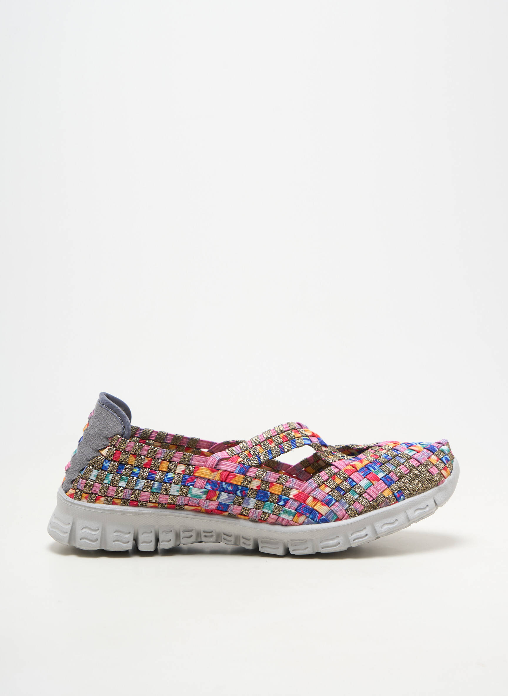Ballerines bout rond talon plat jusqu'à 3cm gris ROCK SPRING femme