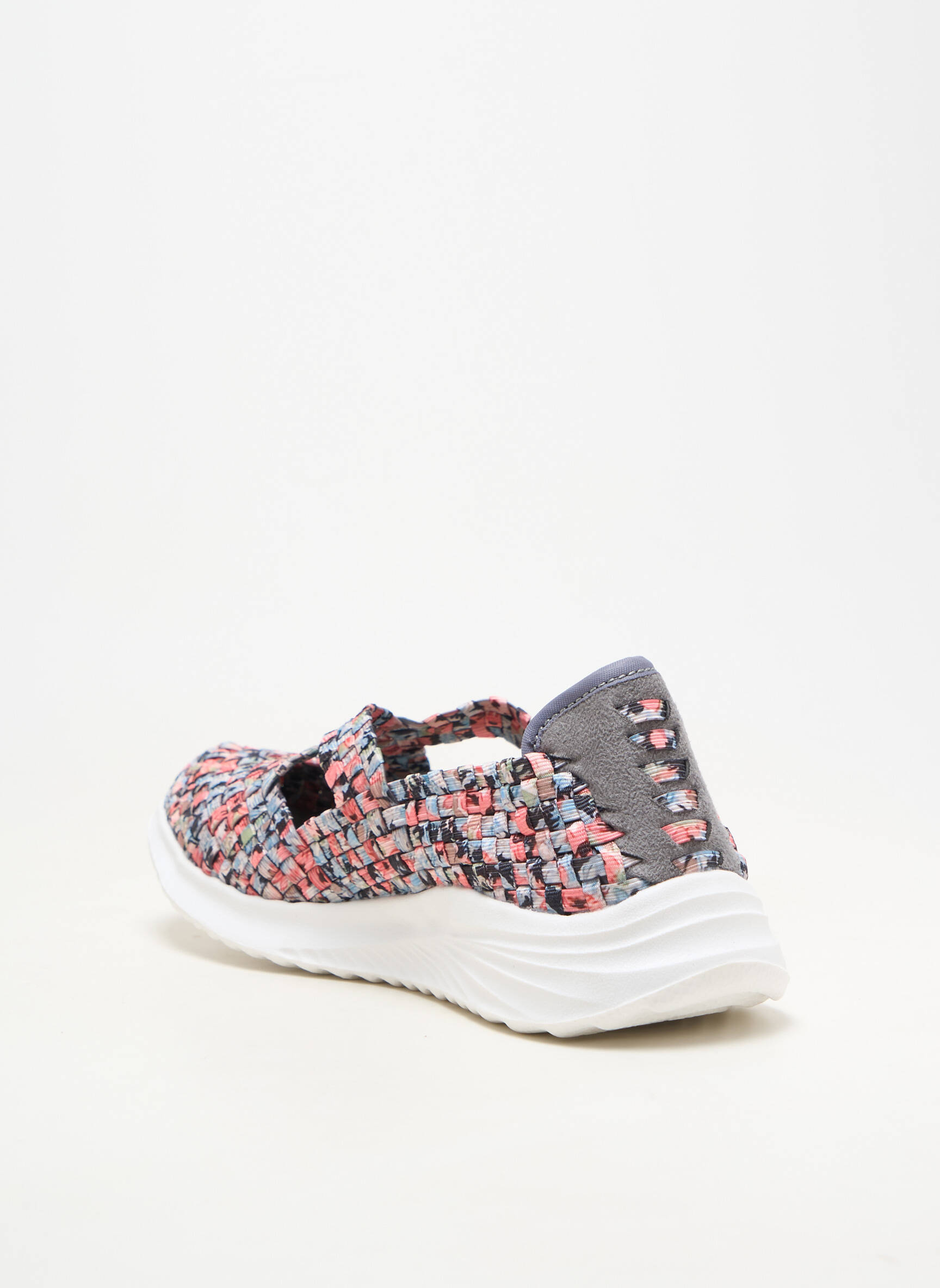 Baskets bout rond talon plat jusqu'à 3cm gris ROCK SPRING femme