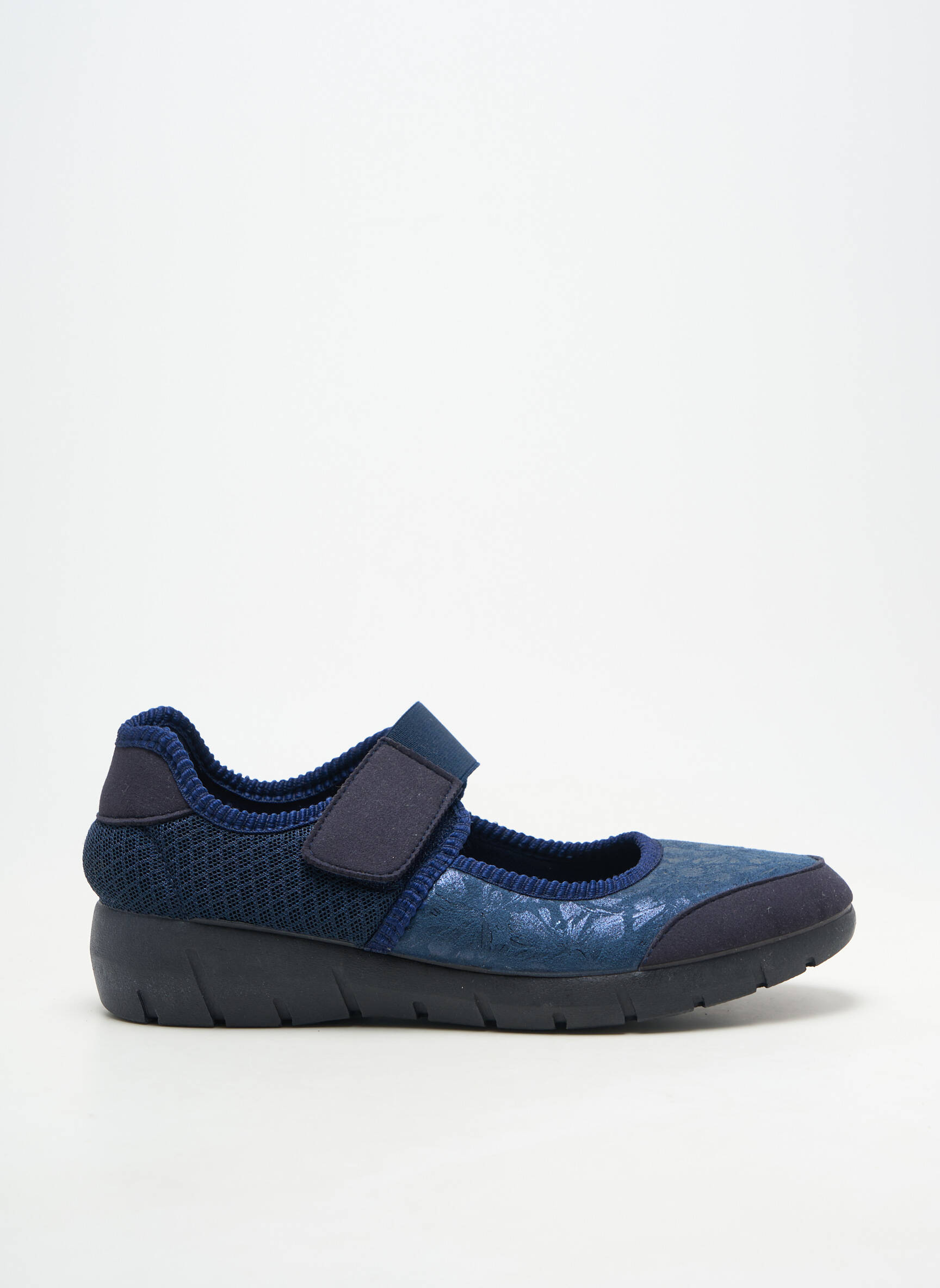 Chaussures de confort semi compensé talon plat jusqu'à 3cm bleu SOIR ET MATIN femme