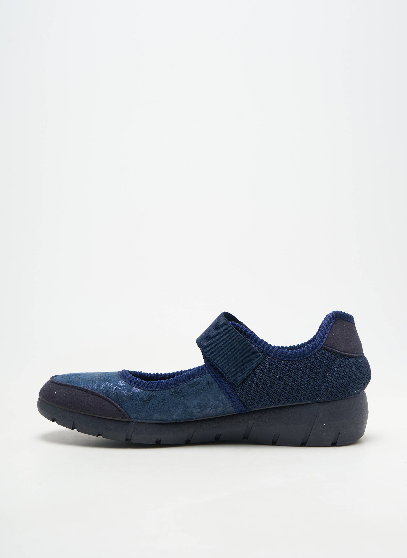Chaussures de confort semi compensé talon plat jusqu'à 3cm bleu SOIR ET MATIN femme