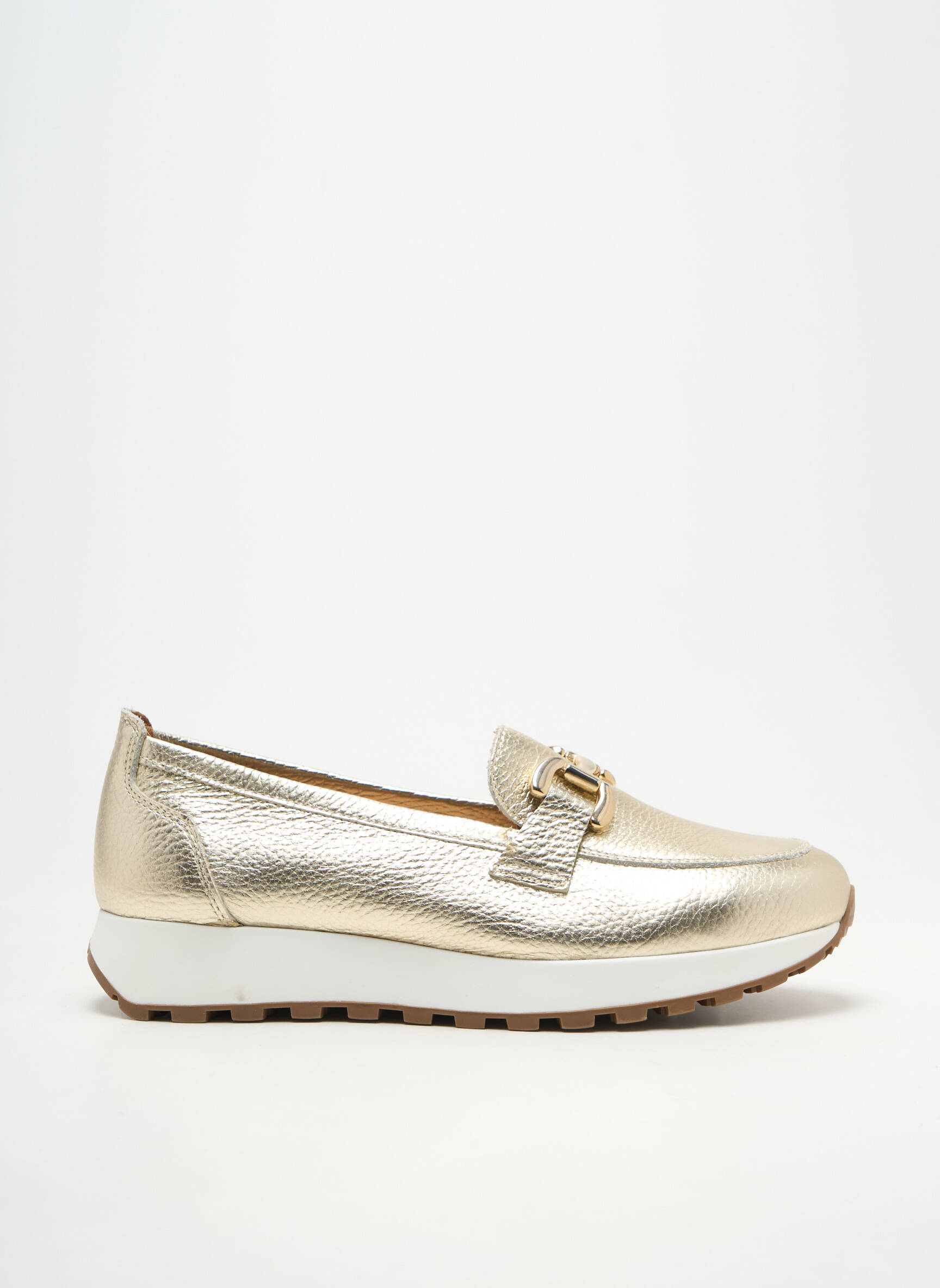 Mocassins matière lisse talon plat jusqu'à 3cm or REBELLE femme