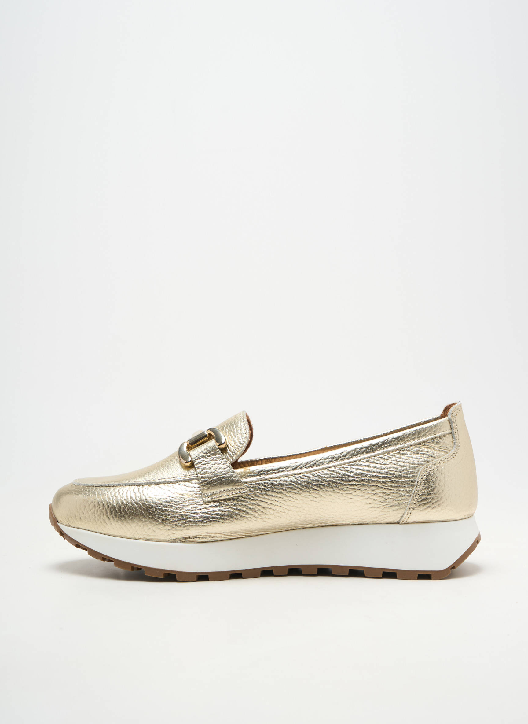 Mocassins matière lisse talon plat jusqu'à 3cm or REBELLE femme