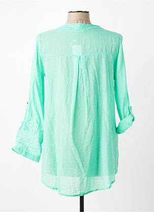 Blouse légère et transparente manches longues vert ALEXANDRE LAURENT femme