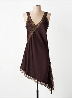 Nuisette/combinette effet matière satinée marron ELIA femme