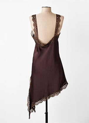 Nuisette/combinette effet matière satinée marron ELIA femme