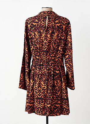 Robe courte manches longues manches longues marron AN' GE femme