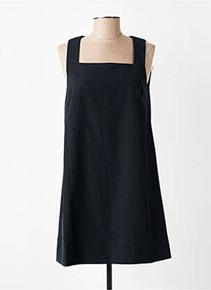Robe courte tissage crêpe fines bretelles noir AN' GE femme