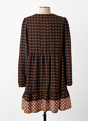 Robe courte manches longues manches longues marron SEE U SOON femme