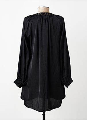 Robe courte manches longues manches longues noir SEE U SOON femme