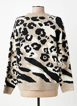 Gilet manches longues resserrée sur le bas beige FRIME femme