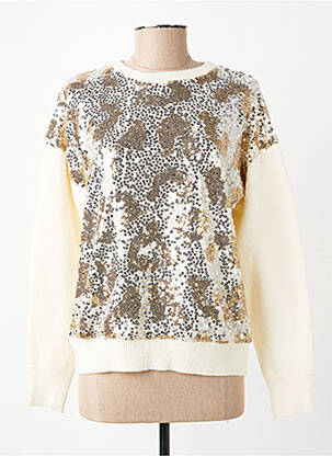 Pull resserrée sur le bas manches longues beige GRACIELA femme