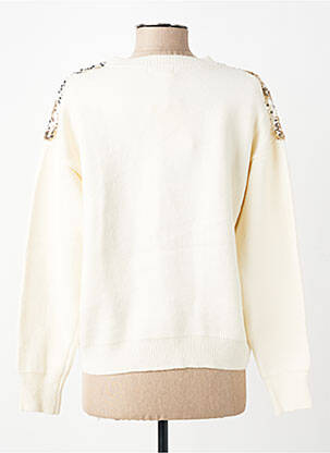 Pull resserrée sur le bas manches longues beige GRACIELA femme