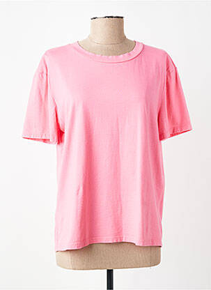 T-shirt coupe droite manches courtes rose JOHANNA PARIS femme