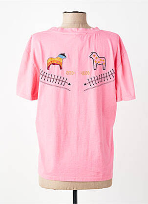 T-shirt coupe droite manches courtes rose JOHANNA PARIS femme