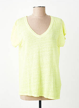 T-shirt coupe droite manches courtes jaune ALEXANDRE LAURENT femme