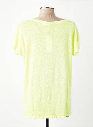 T-shirt coupe droite manches courtes jaune ALEXANDRE LAURENT femme