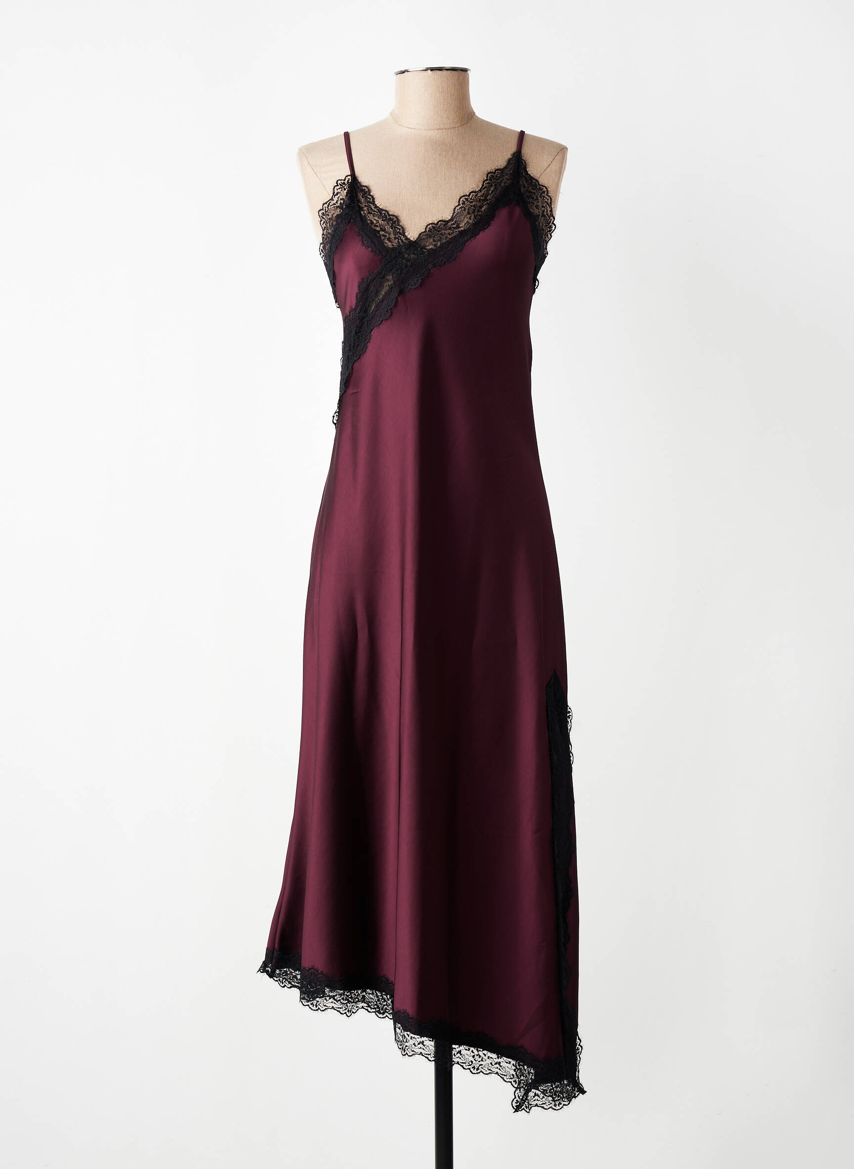 Robe longue fines bretelles fines bretelles violet IMPERIAL femme