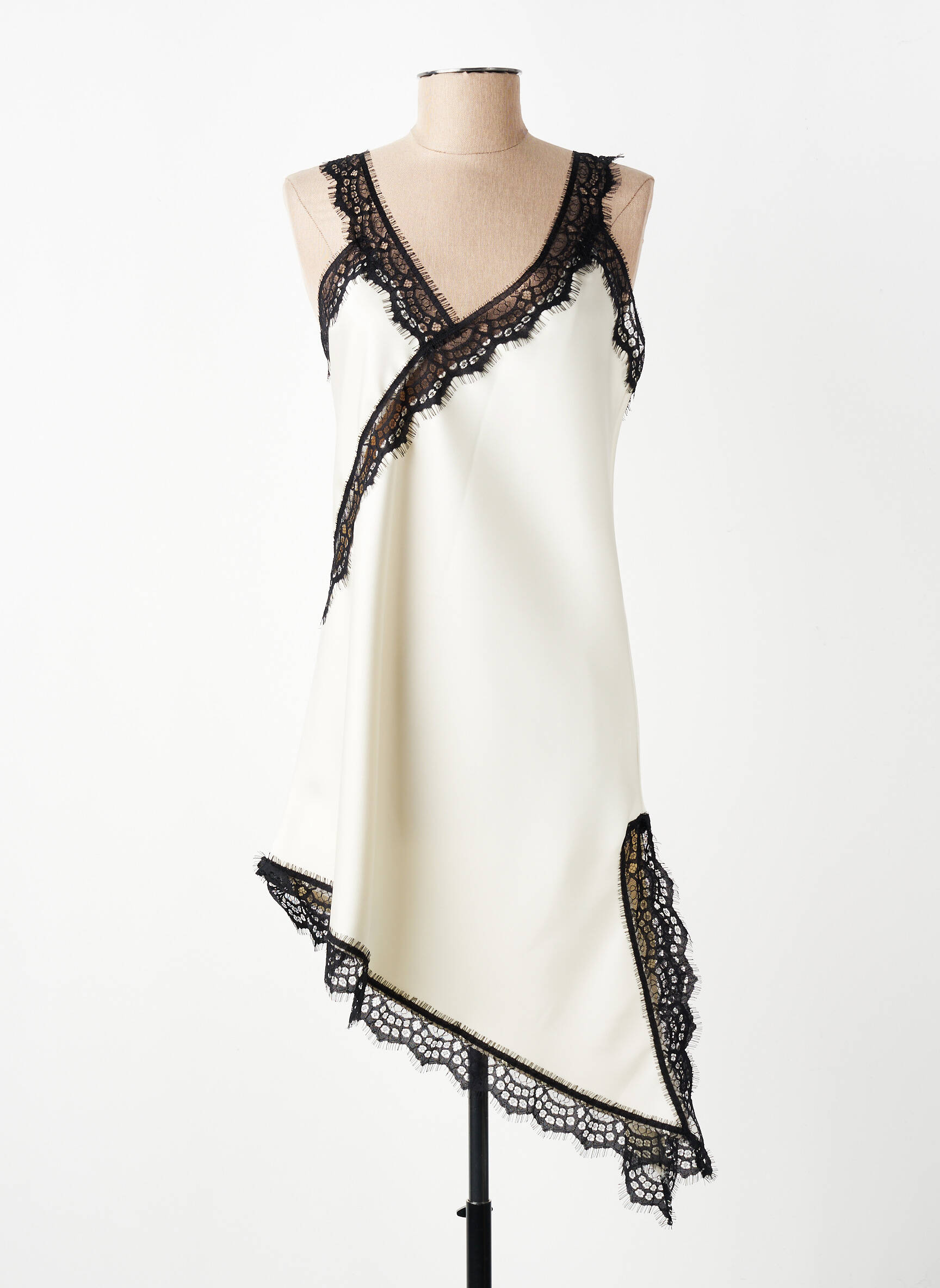 Nuisette/combinette effet matière satinée beige ELIA femme
