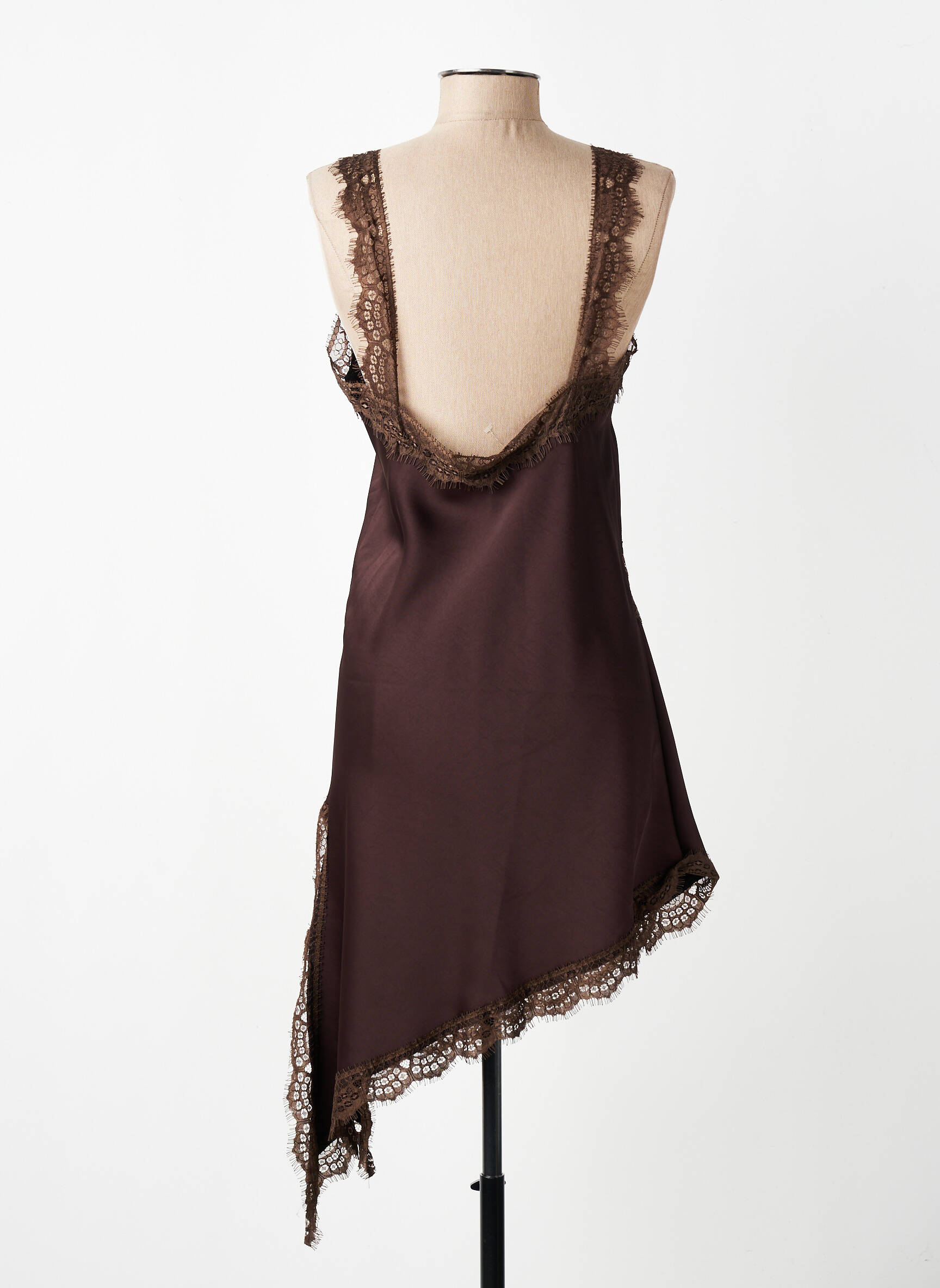 Nuisette/combinette effet matière satinée marron ELIA femme