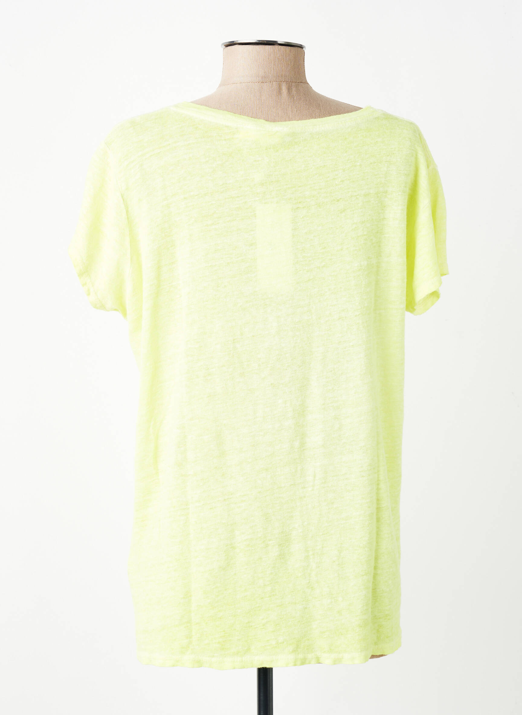 T-shirt coupe droite manches courtes jaune ALEXANDRE LAURENT femme