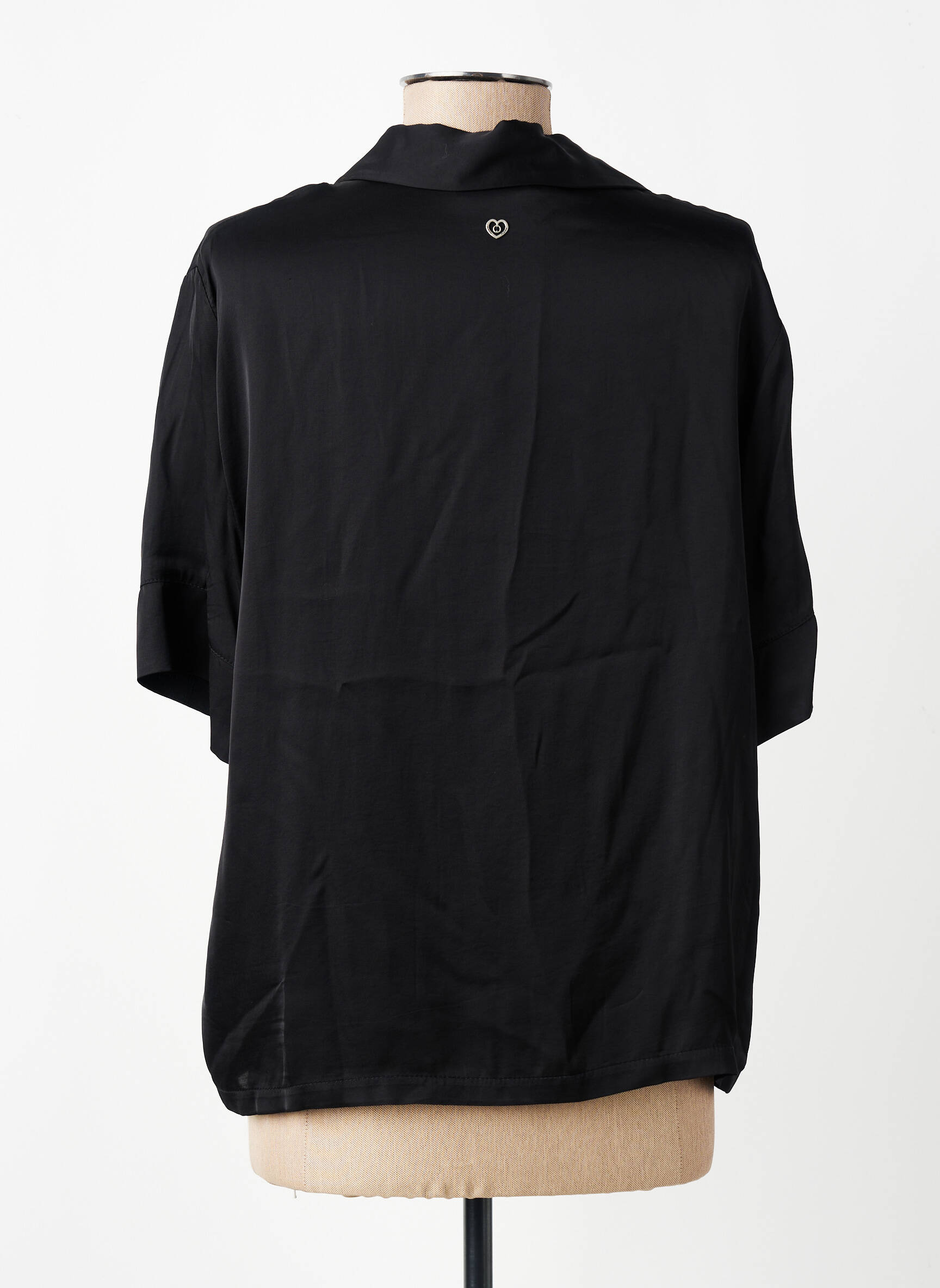 Blouse manches courtes noir PLEASE femme