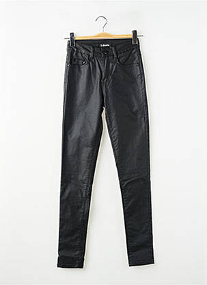 Pantalon slim taille haute taille haute noir IDODO femme