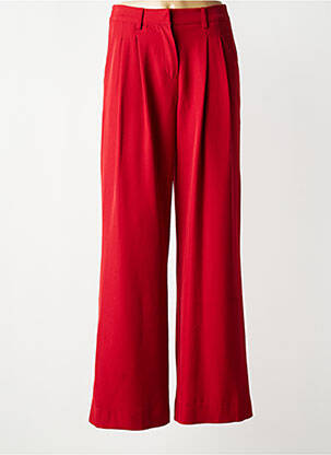Pantalon large tissage crêpe taille normale rouge AN' GE femme