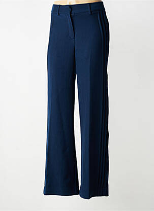 Pantalon large tissage crêpe taille normale bleu AN' GE femme