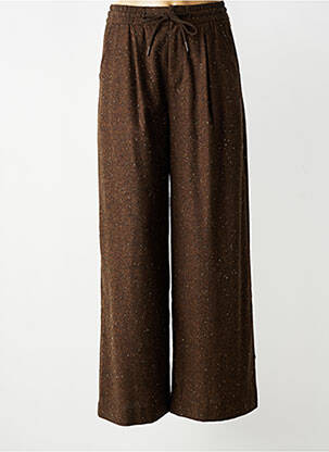 Pantalon large poches taille normale marron SEE U SOON femme