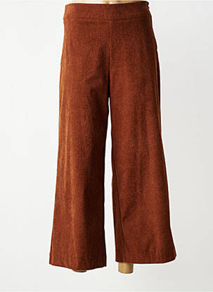 Pantalon 7/8 taille à pinces taille normale marron HIPPOCAMPE femme