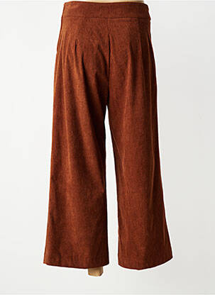 Pantalon 7/8 taille à pinces taille normale marron HIPPOCAMPE femme