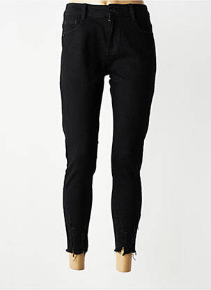 Jeans skinny taille haute taille haute noir IDODO femme