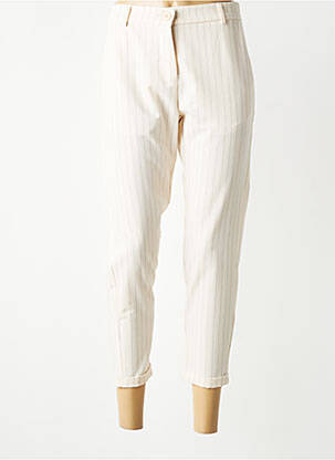 Pantalon 7/8 taille haute taille haute beige IMPERIAL femme