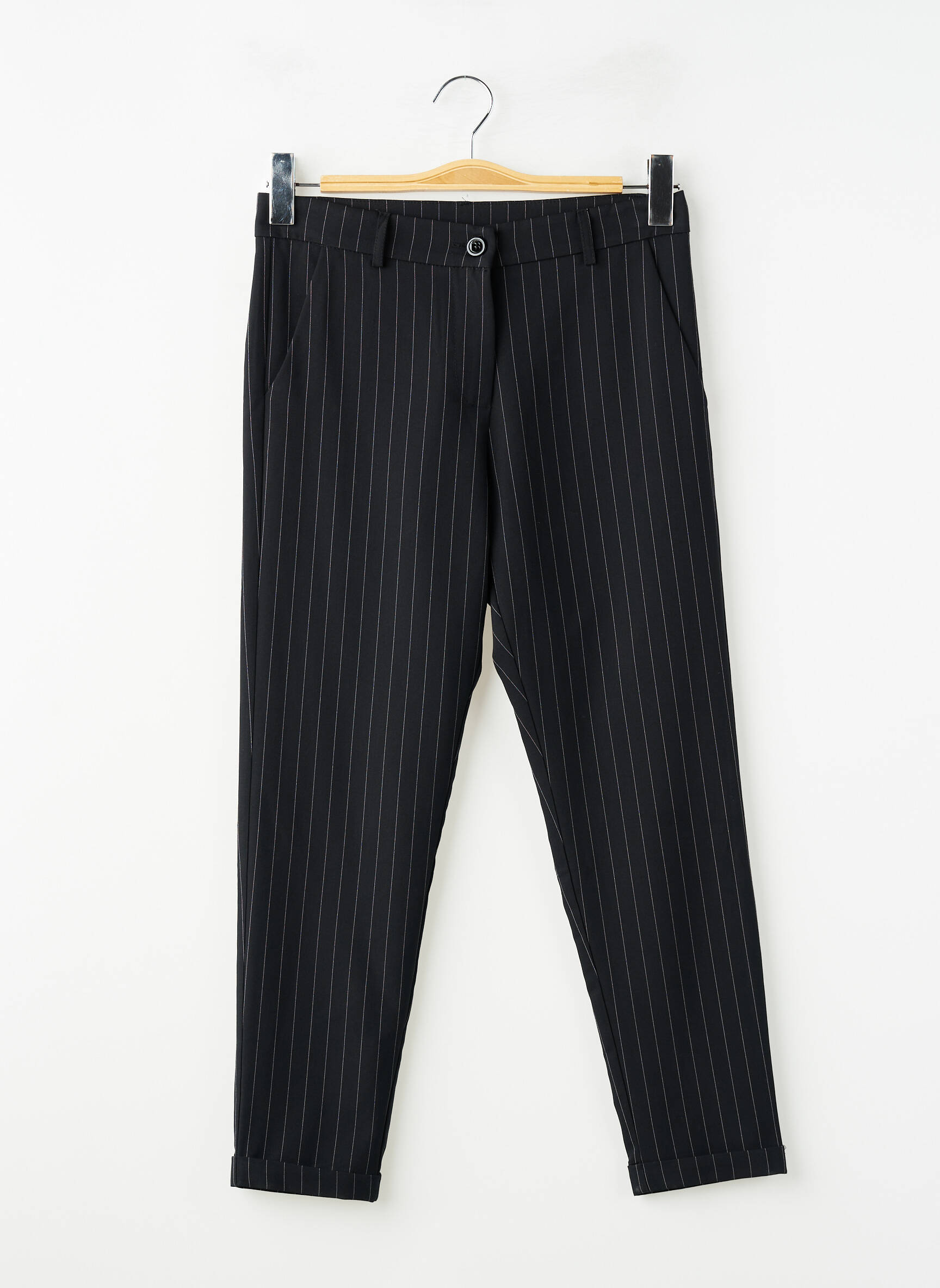 Pantalon 7/8 taille à pinces taille normale noir IMPERIAL femme