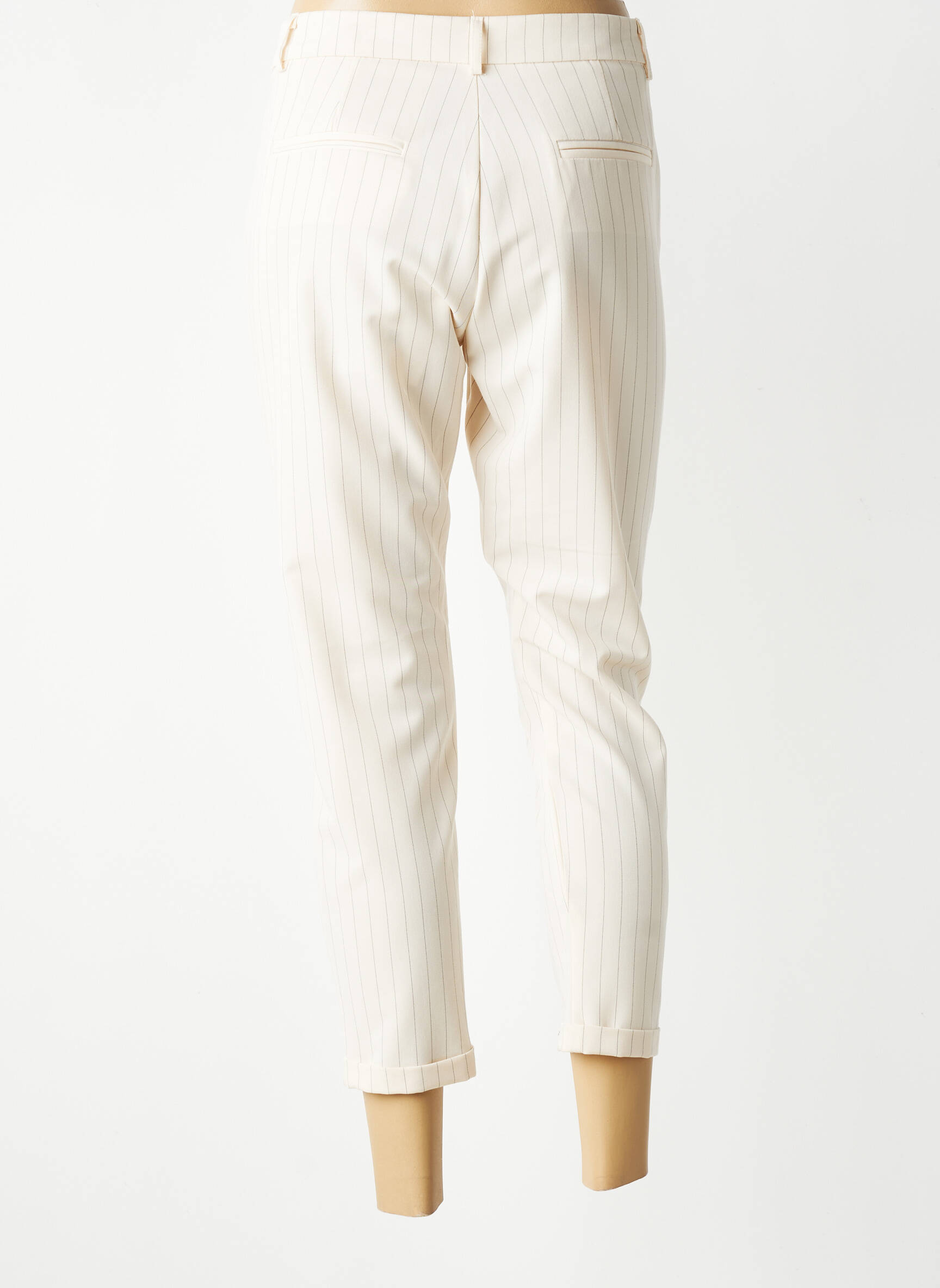 Pantalon 7/8 taille haute taille haute beige IMPERIAL femme