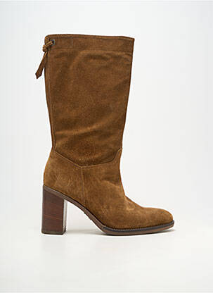 Bottes matière lisse talon de 7 à 9cm marron NERO GIARDINI femme