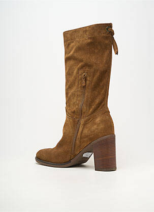 Bottes matière lisse talon de 7 à 9cm marron NERO GIARDINI femme