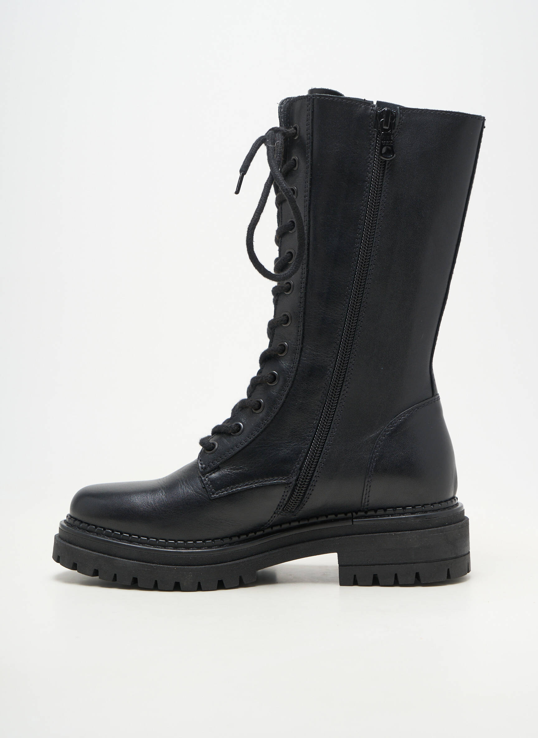 Bottines/boots fermeture zip et lacets talon plat jusqu'à 3cm noir NERO GIARDINI femme