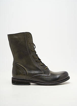 Bottines/boots fermeture zip et lacets talon plat jusqu'à 3cm vert FELMINI femme