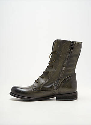 Bottines/boots fermeture zip et lacets talon plat jusqu'à 3cm vert FELMINI femme