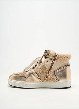 Baskets fermeture zip et lacets talon plat jusqu'à 3cm beige REGARD femme